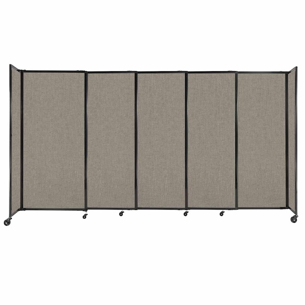 StraightWall Sliding Portable Partition 11'3" x 6' Warm Pebble Fabric